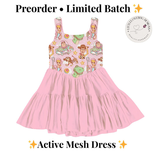 PREORDER Toy Story Jessie and Bo Peep Active Mesh Twirl Dress | Mommy and Me Park Outfit photo 1