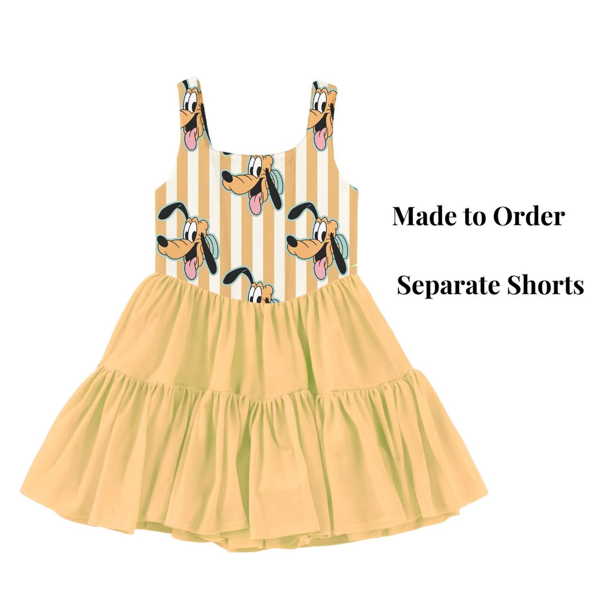 PREORDER Pluto Character Print Active Mesh Twirl Dress | Mommy and Me Park Outfit photo 4