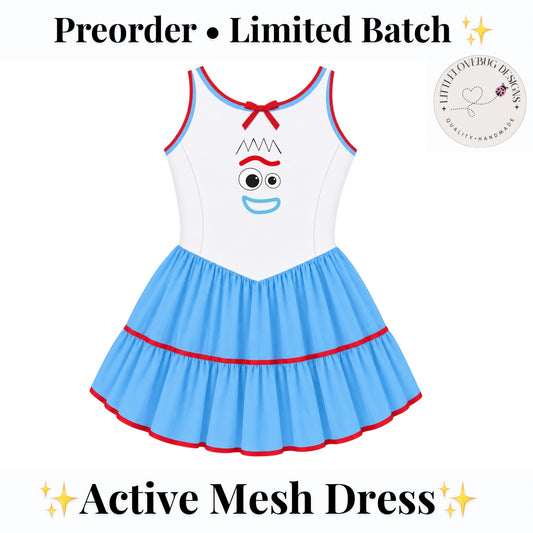 Forky active mesh twirl dress