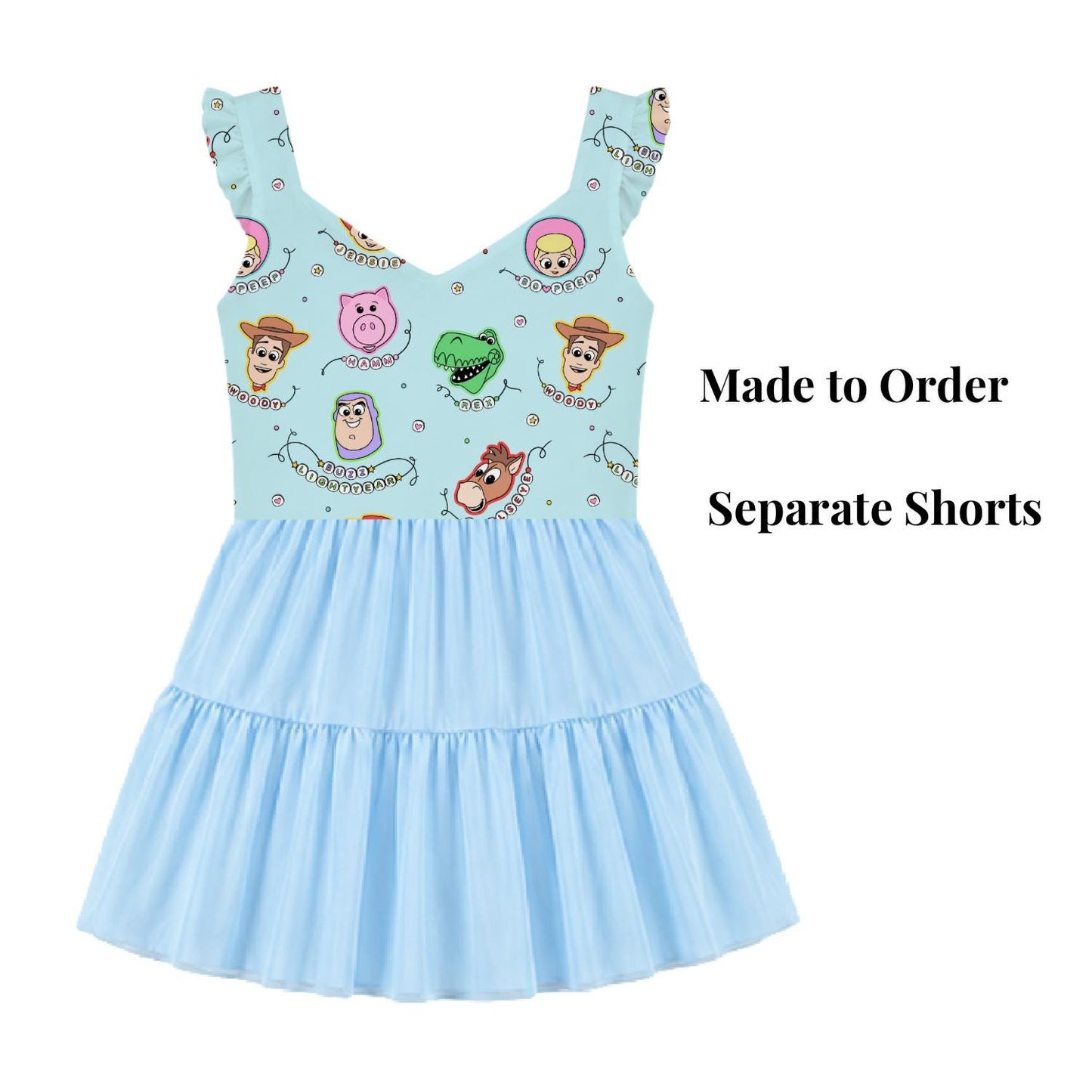 PREORDER Toy Story Disney Outfit V Neck, Toy Story Dress, Disney Athletic Dress, Pixar Outfit for Girls