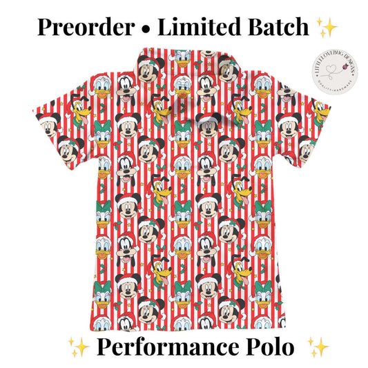 Preorder Disney Christmas Polo, Disney Mickey and Friends Polo Shirt, Disney Family Outfit, Disney Park Outfit, Matching Disney Shirts