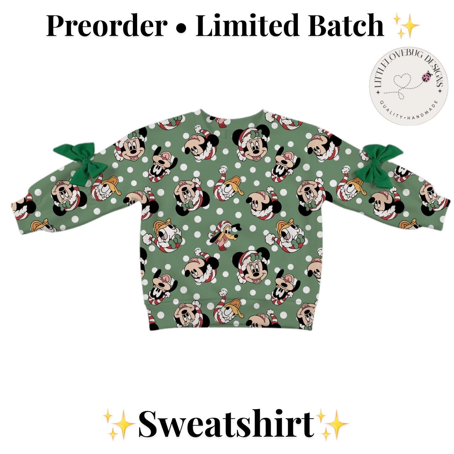 PREORDER Disney Christmas Sweatshirt, Holiday Disney Outfit, Christmas Park Outfit