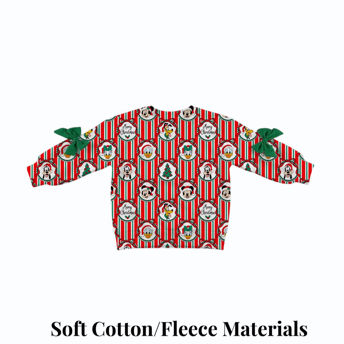 PREORDER Disney Christmas Stripe Sweatshirt | Disney Christmas Bow Sweatshirt | Holiday Pullover | Mommy & Me