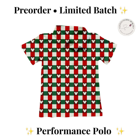 Preorder Disney Christmas Polo, Disney Mickey Checkered Polo Shirt, Disney Family Outfit, Disney Park Outfit, Matching Disney Shirts