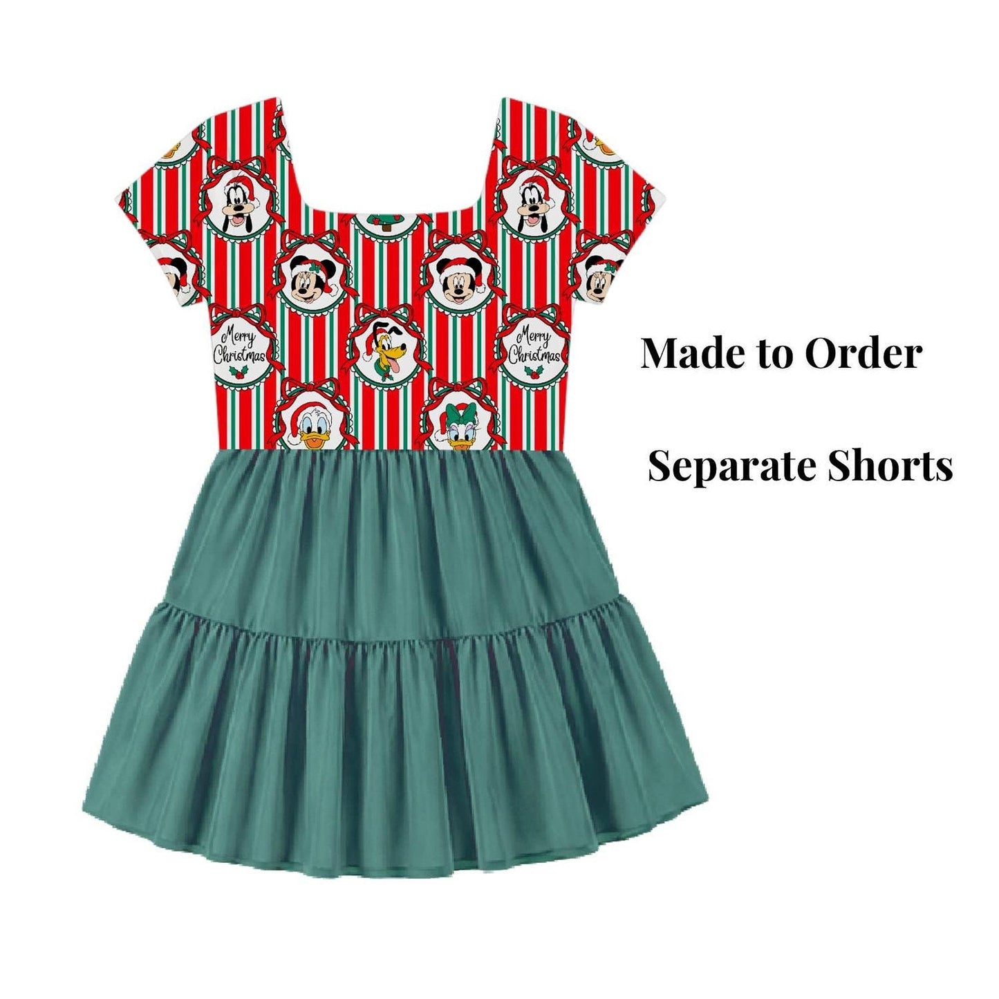 PREORDER Disney Christmas Dress, Short Sleeve, Holiday Disney Outfit, Christmas Park Outfit