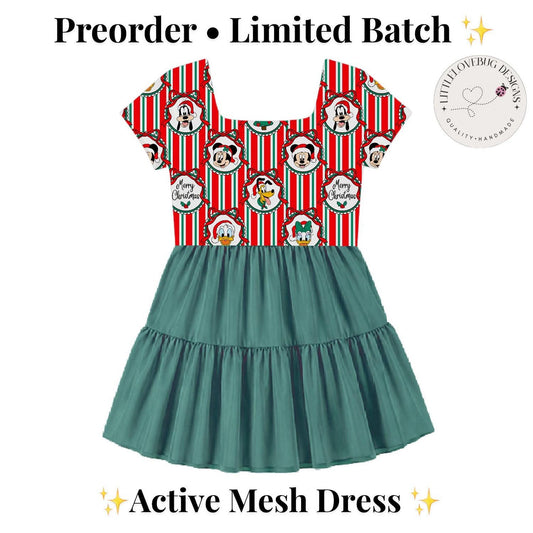 PREORDER Disney Christmas Dress, Short Sleeve, Holiday Disney Outfit, Christmas Park Outfit