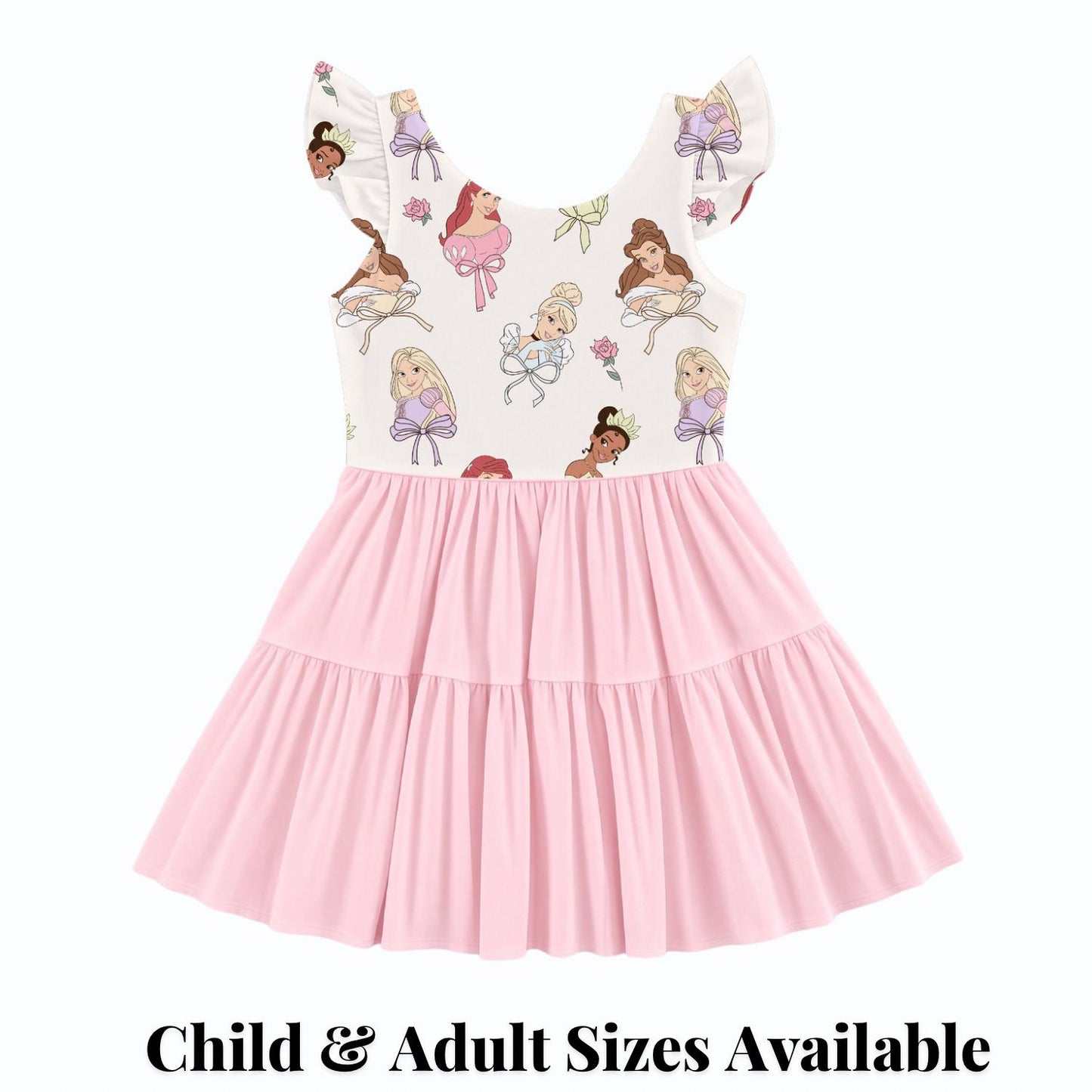 PREORDER Disney Princess Bow Active Mesh Twirl Dress with Separate Shorts | Pink Princess Park Outfit