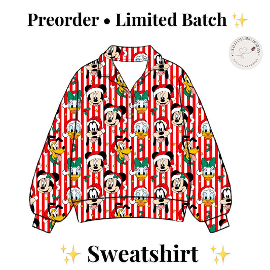 PREORDER Christmas Friends Quarter Zip | Disney Christmas Pullover | Unisex Holiday Sweatshirt | Matching Family