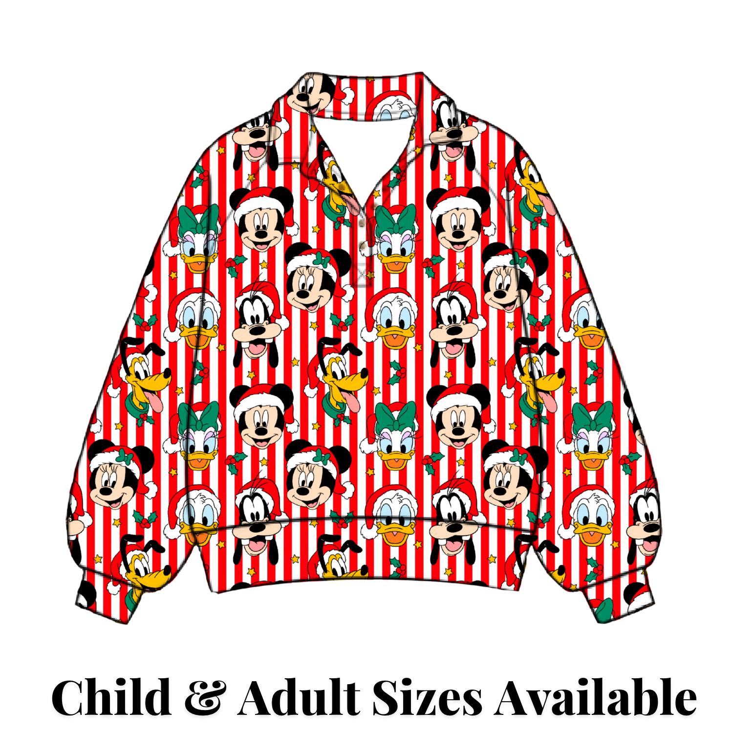 PREORDER Christmas Friends Quarter Zip | Disney Christmas Pullover | Unisex Holiday Sweatshirt | Matching Family