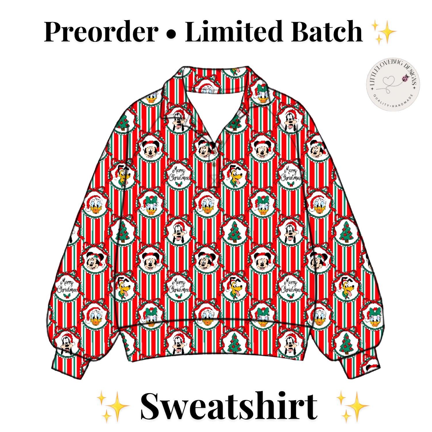 PREORDER Disney Christmas Sweatshirt | Disney Christmas Pullover | Unisex Holiday Sweatshirt | Matching Family