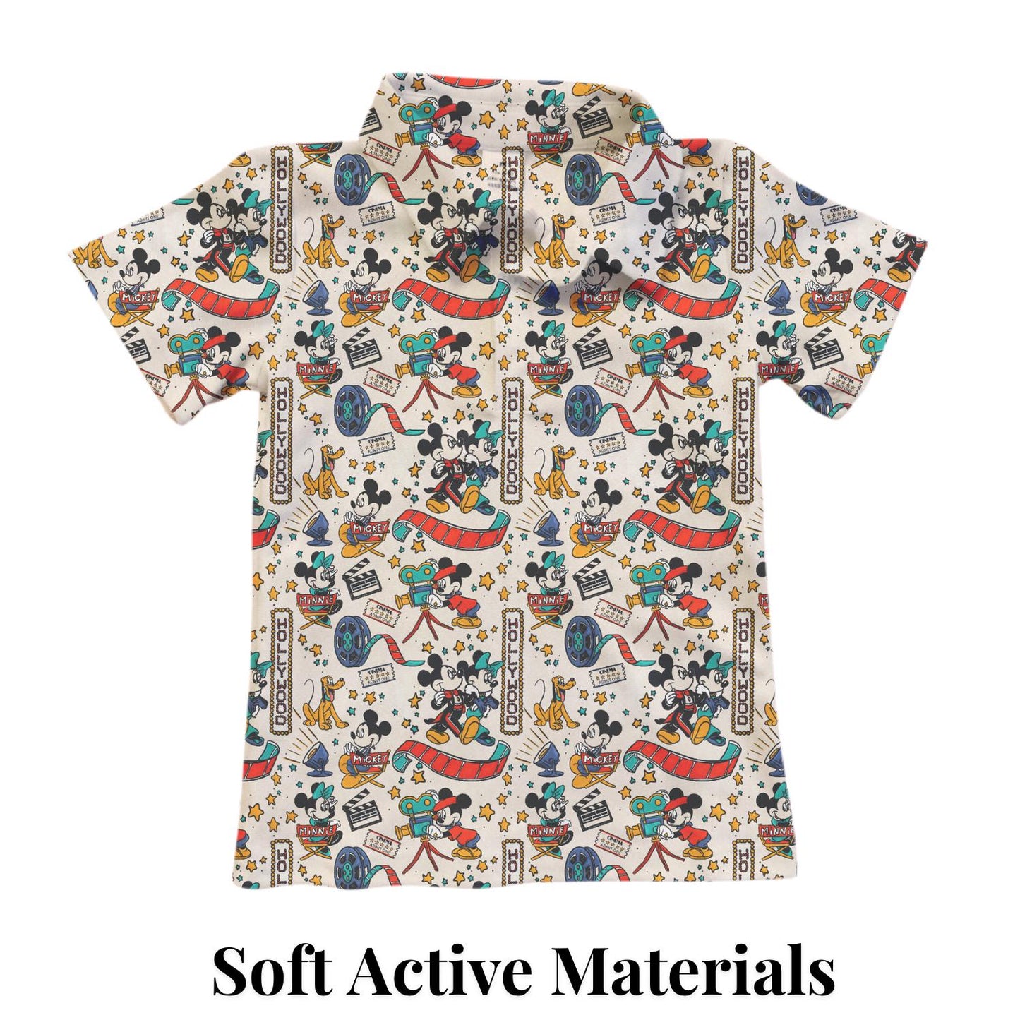 PREORDER Mickey and Minnie Hollywood Performance Polo Shirt | Adult and Child Movie Studio Disney Park Outfit