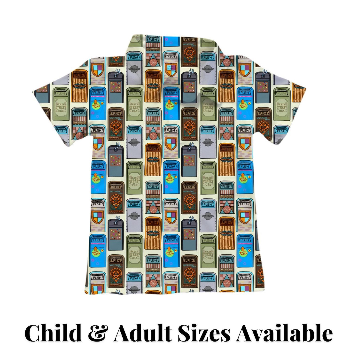 PREORDER Disney Parks Trash Can Performance Polo Shirt | Adult and Child Theme Park Vacation Outfit