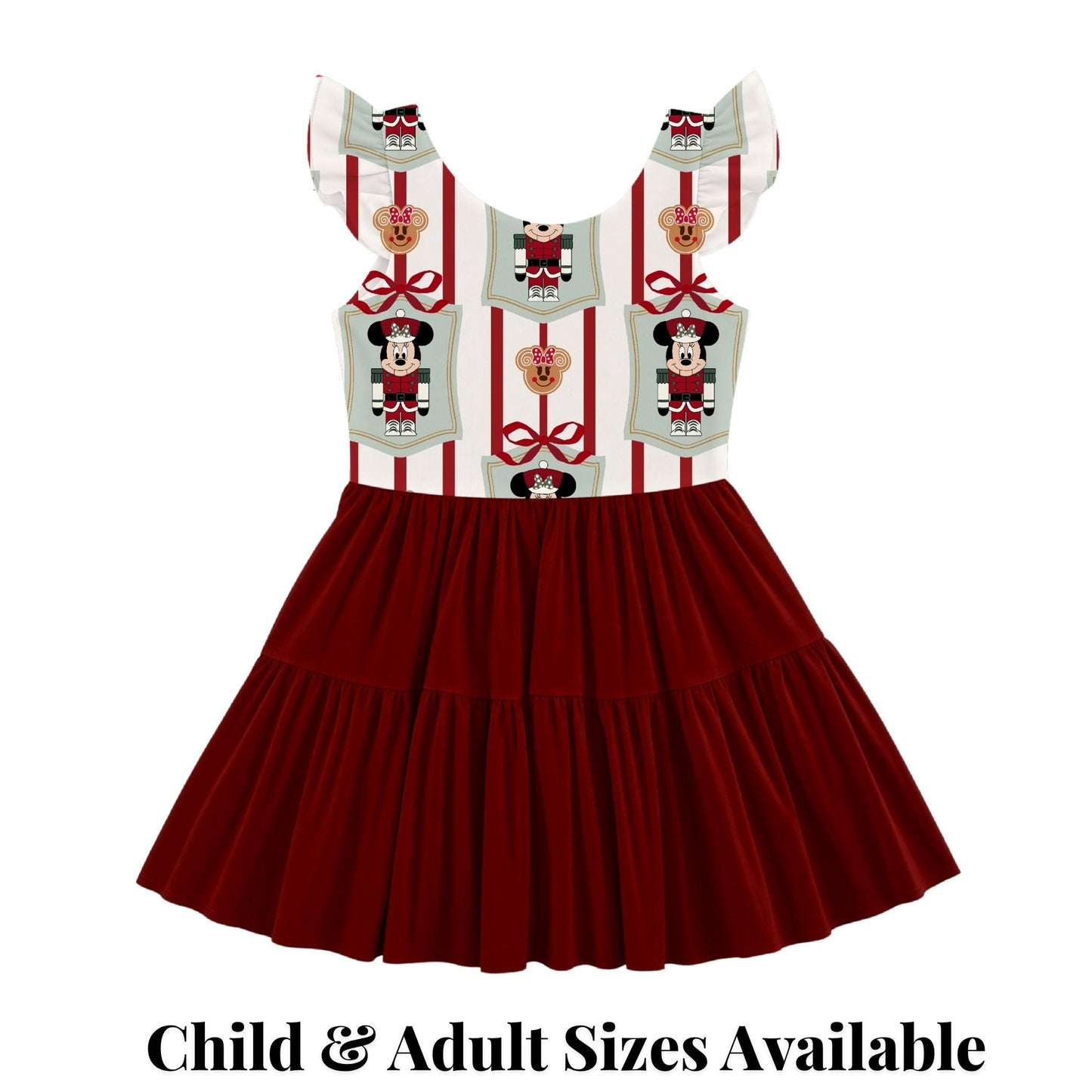 PREORDER Minnie Nutcracker Christmas Active Mesh Twirl Dress with Separate Shorts | Disney Holiday Park Outfit
