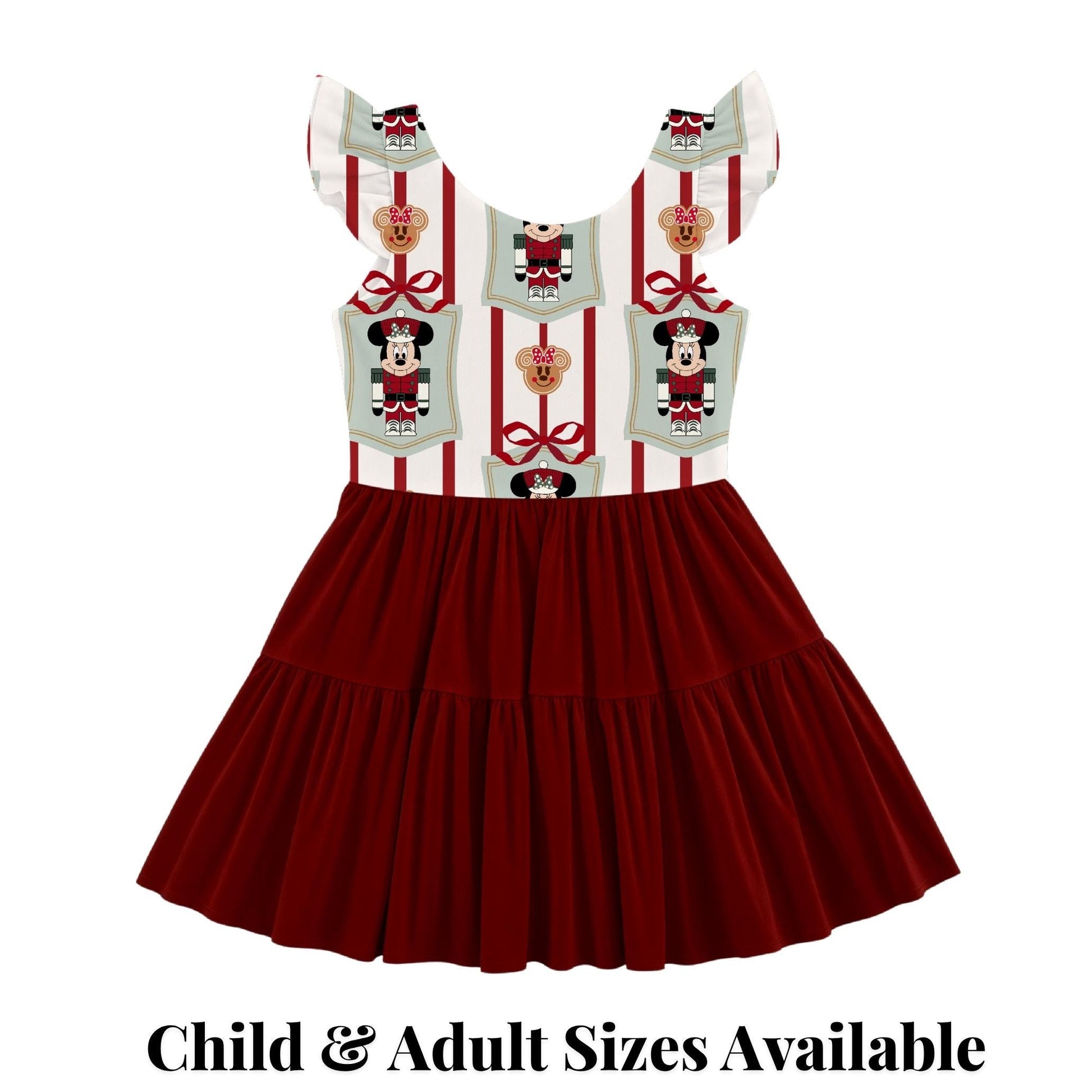 PREORDER Minnie Nutcracker Christmas Active Mesh Twirl Dress with Separate Shorts | Disney Holiday Park Outfit