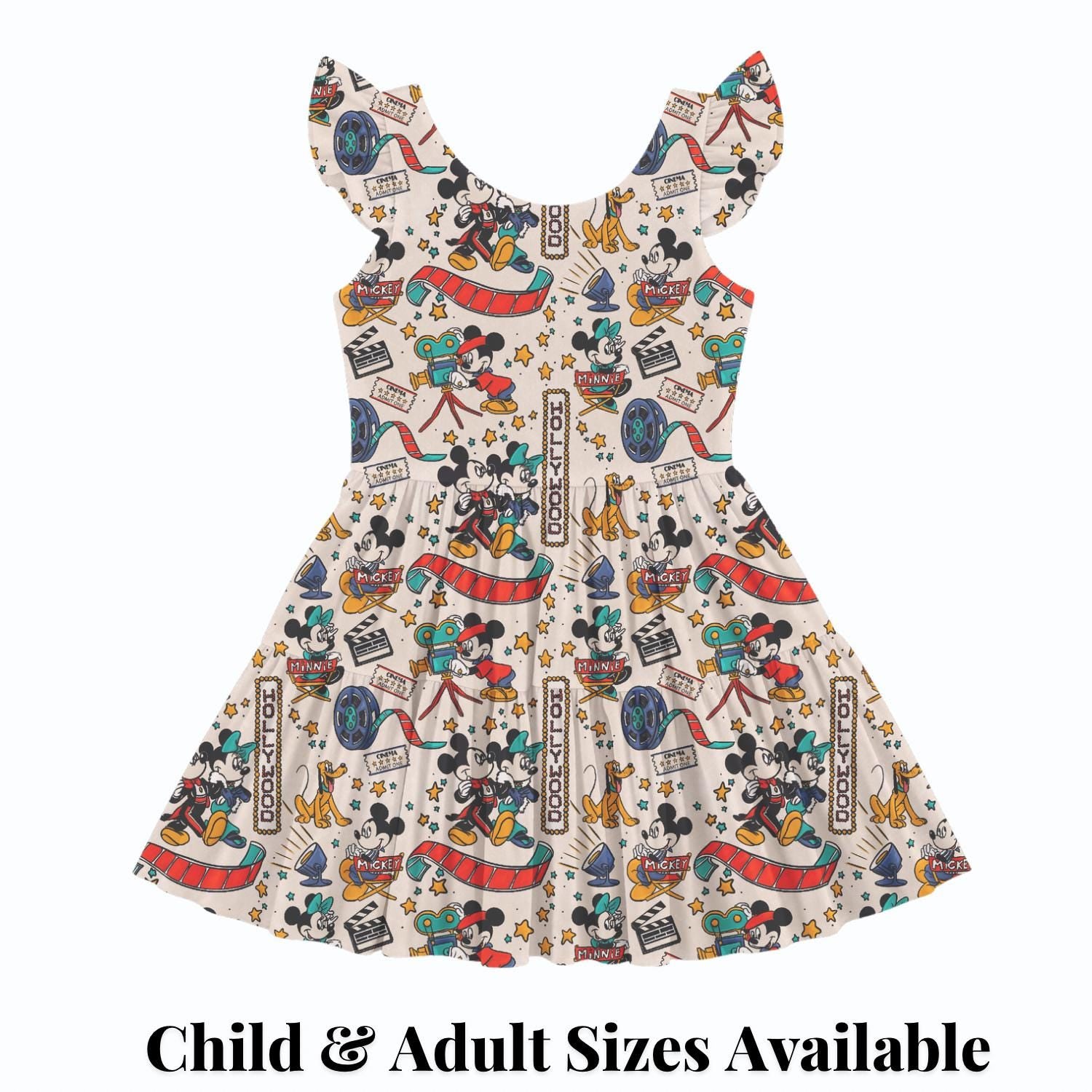 PREORDER Mickey and Minnie Hollywood Studios Active Mesh Twirl Dress with Separate Shorts | Disney Movie Park Outfit
