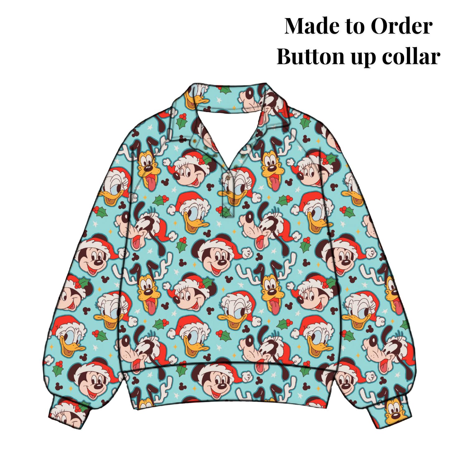PREORDER Disney Christmas Friends Quarter Zip | Disney Holiday Pullover | Unisex Christmas Sweatshirt | Matching Family