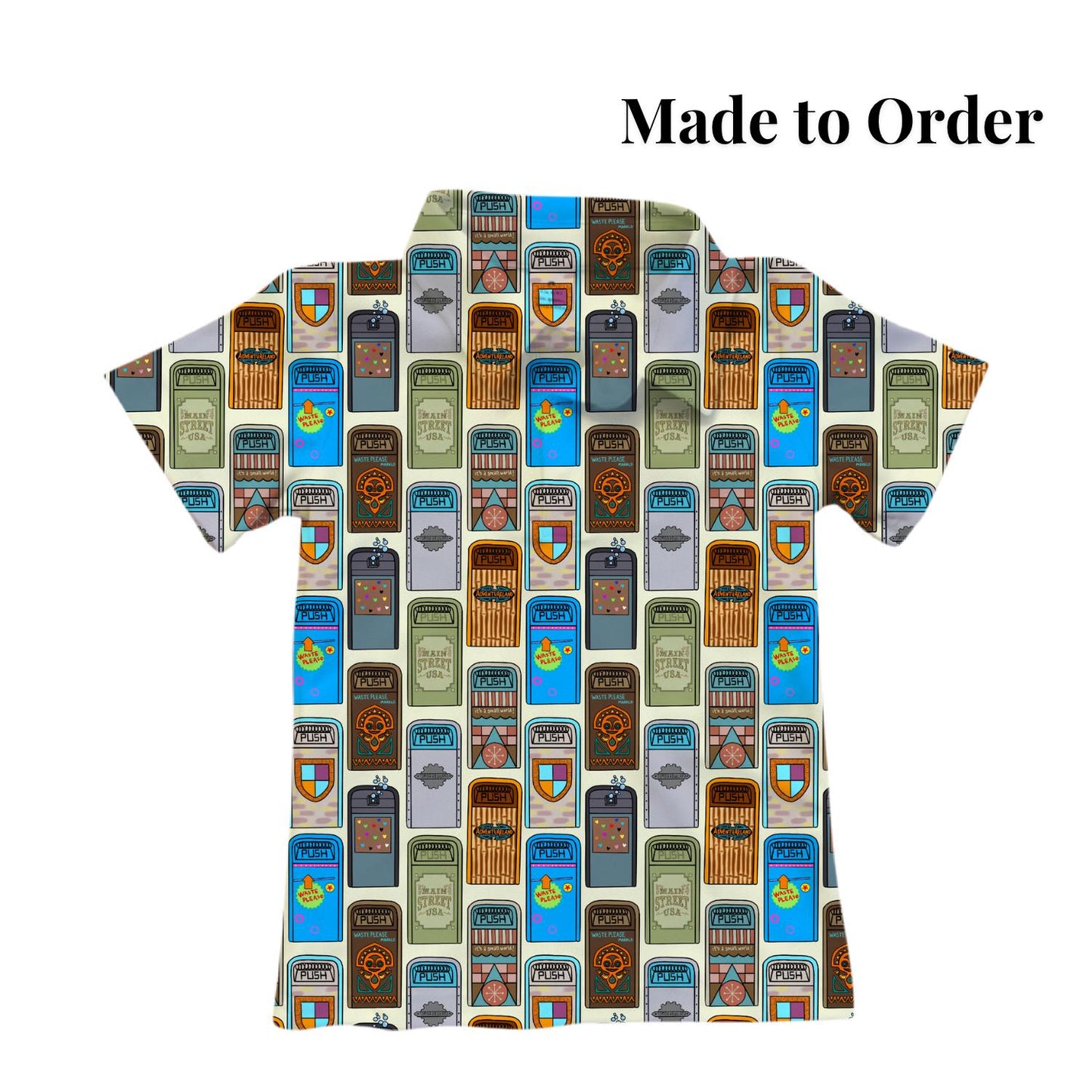 PREORDER Disney Parks Trash Can Performance Polo Shirt | Adult and Child Theme Park Vacation Outfit