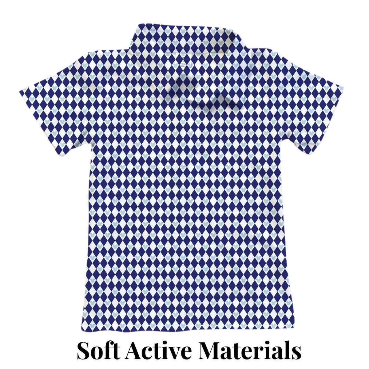 PREORDER Blue Mouse Argyle Performance Polo for Adults and Kids