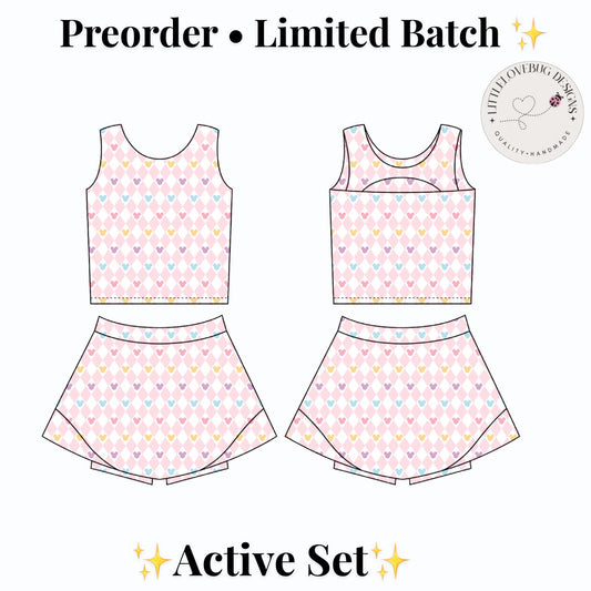 PREORDER Pastel Mouse Argyle Tank and Skort Mommy and Me Active Set