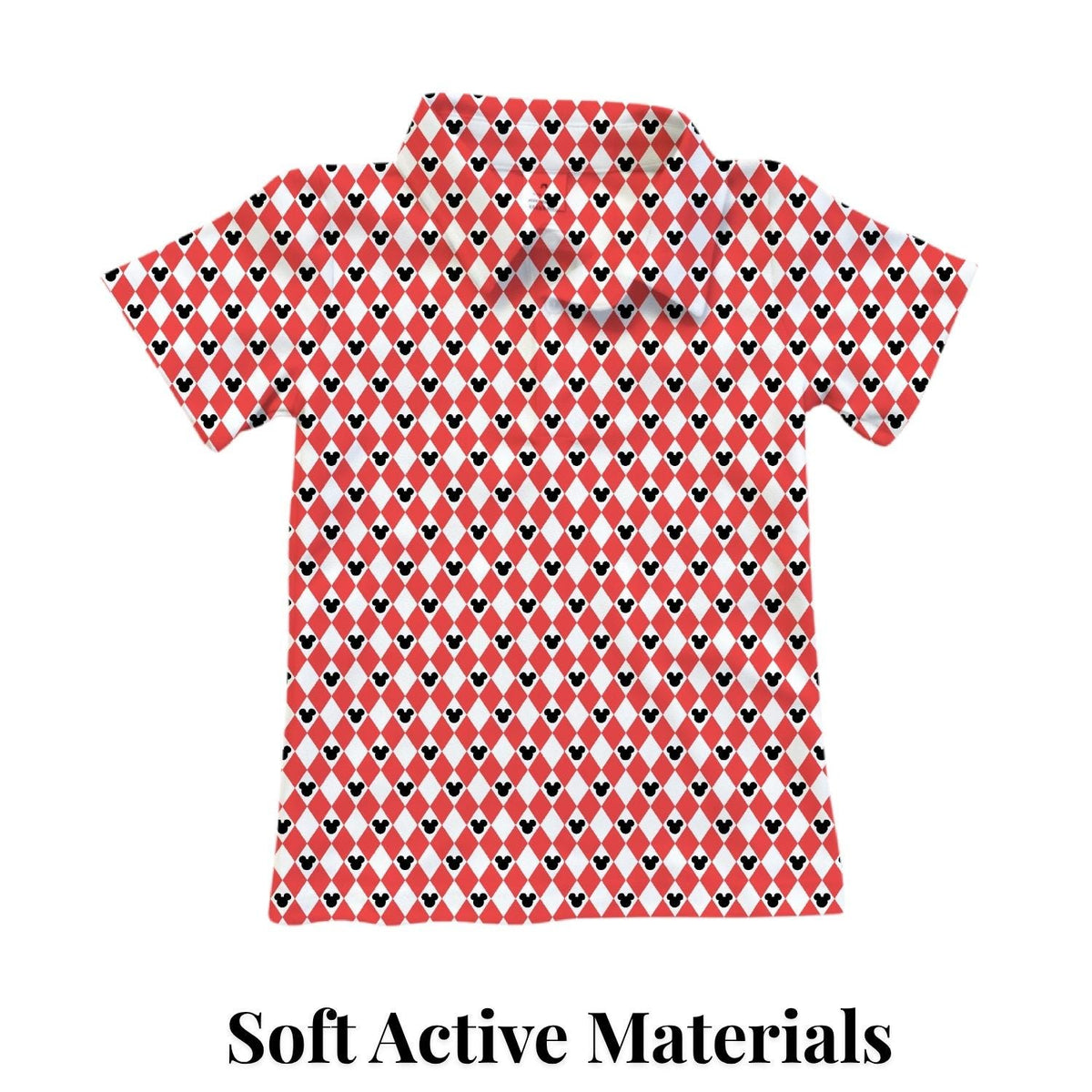 PREORDER Red Mouse Argyle Performance Polo for Adults and Kids