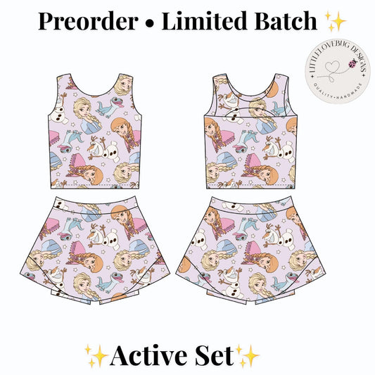 PREORDER Frozen Elsa and Anna Tank and Skort Mommy and Me Active Set