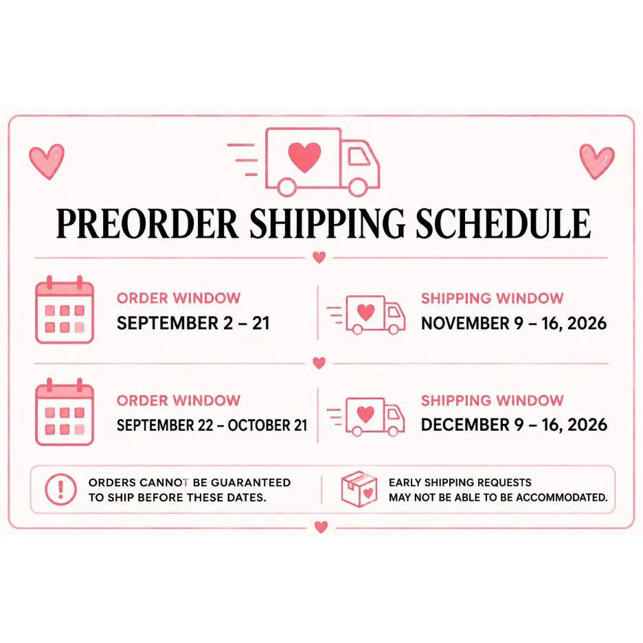 Current preorder shipping schedule