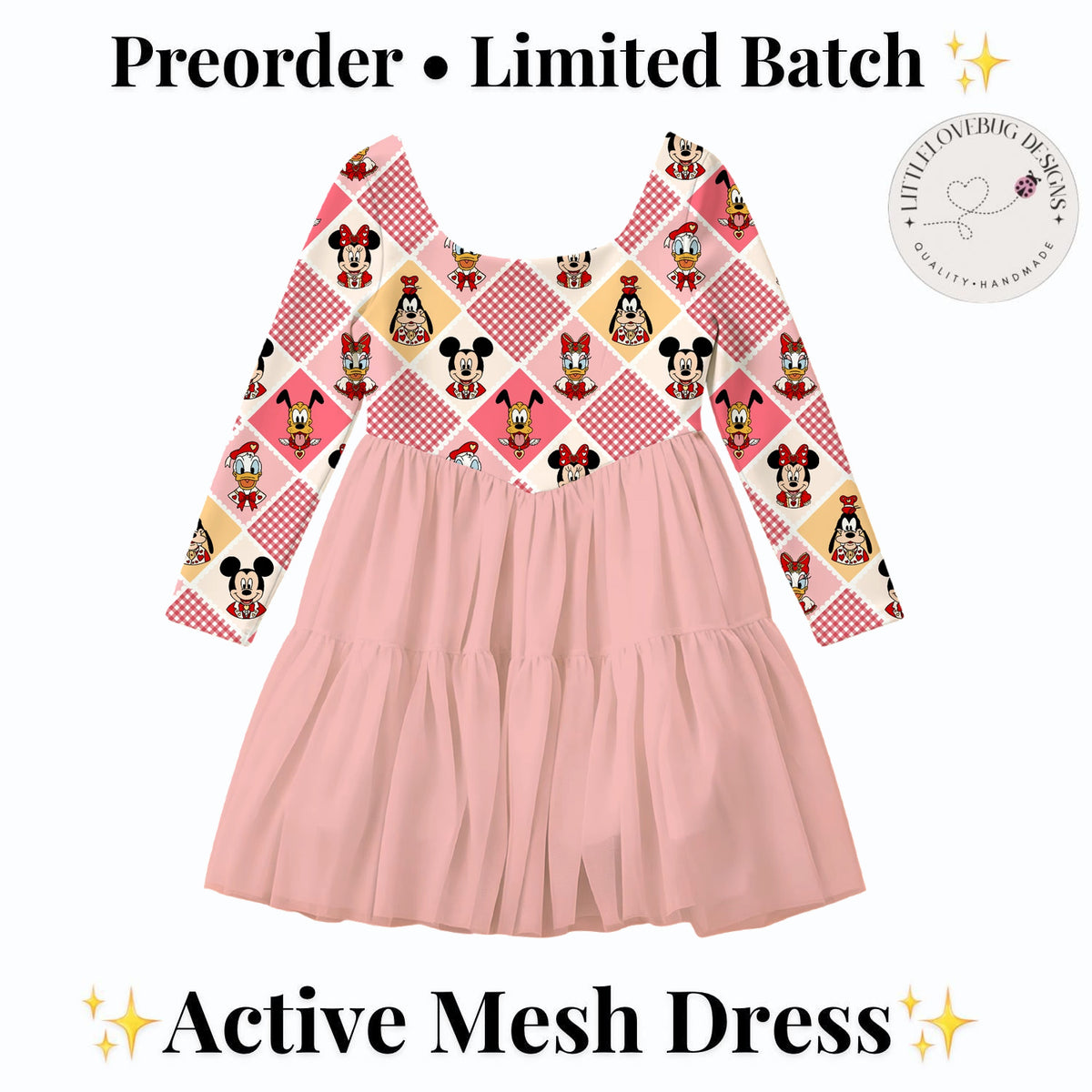 Mickey and Friends Pink Gingham — branded preorder cover — product design mockup