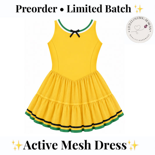 Pluto active mesh twirl dress