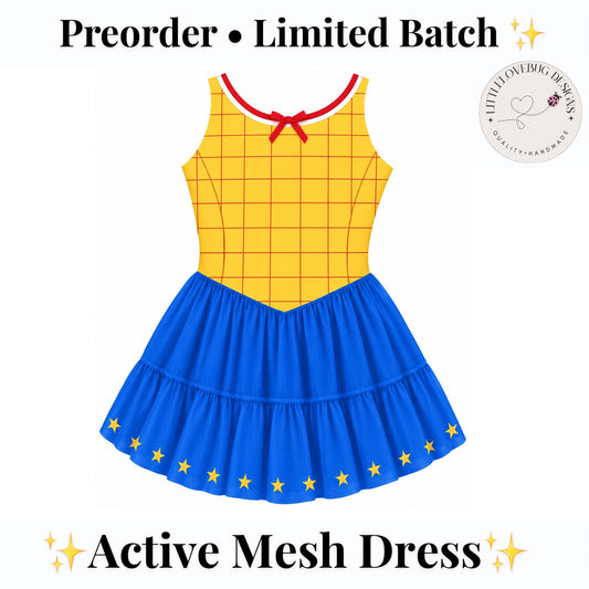 Woody active mesh twirl dress